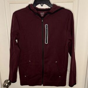 NWOT Old Navy Boys Burgundy Zip-Up Active Sweatshirt